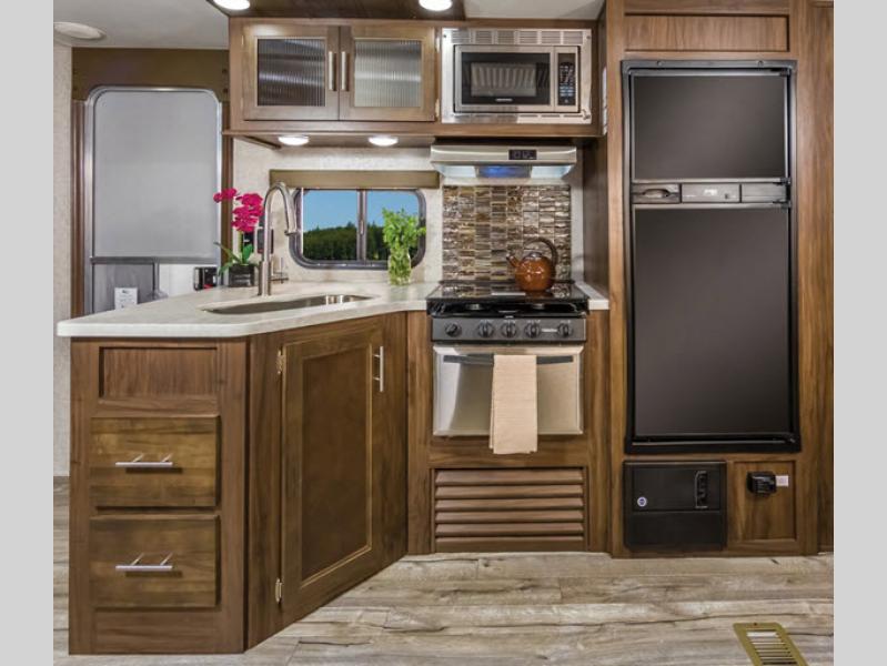 kitchen FOREST RIVER RV CHEROKEE GREY WOLF TRAVEL TRAILER